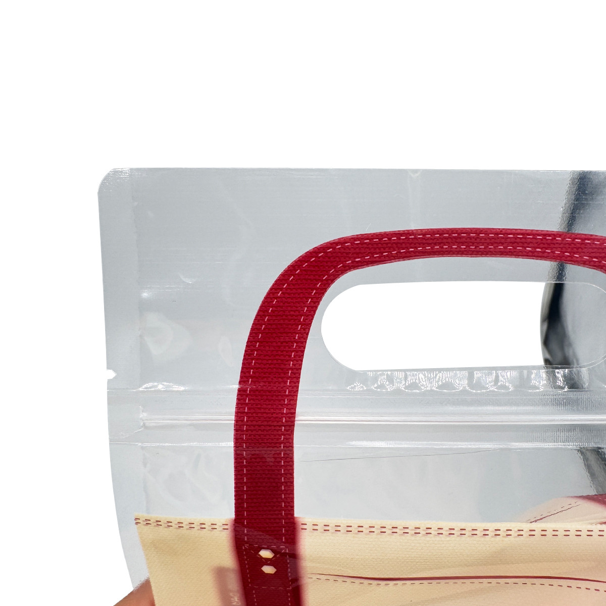 Handbag Design Plastic Stand Up Zipper Pouches For Packaging Food Cookies Candies Fruits