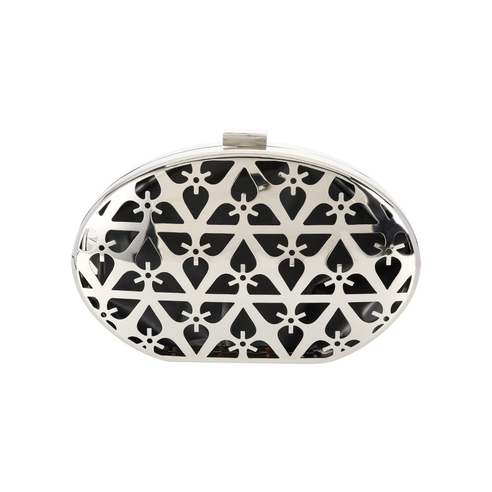 Silver Web Oval Hollow Out Purse Frame For DIY Party Bag
