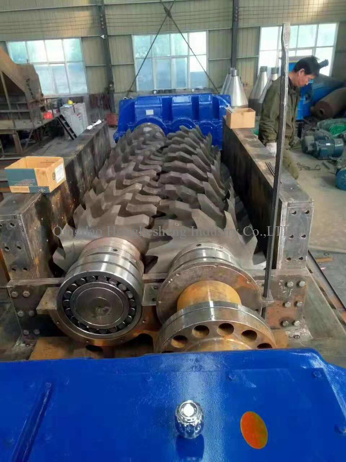 Rubber Granules Recycle Waste Tire Shredder 1000-1500kg/H