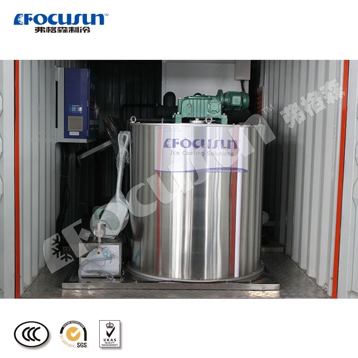 Industrial Cooling Solution 10T/Day Containerized Flake Ice Machine with Air Cooling