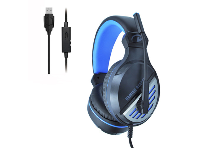 Soft Headband USB Gaming Headphone , Wired Xbox Headset 40mm Neodymium