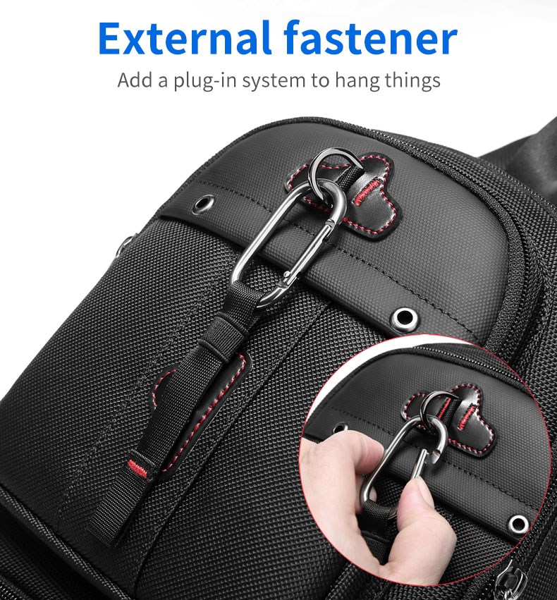 Factory wholesale large capacity shoulder bag multi functional travel sling bag men's Crossbody chest bag