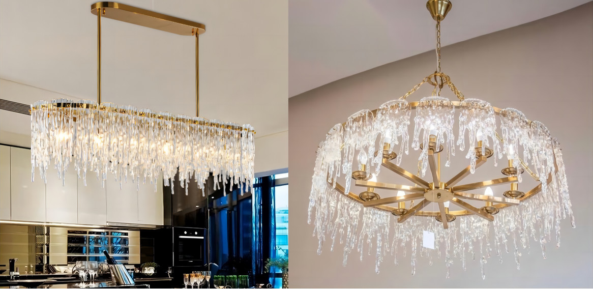 Luxurious Residence Luxury Pendant Lights Metal Glass OEM ODM