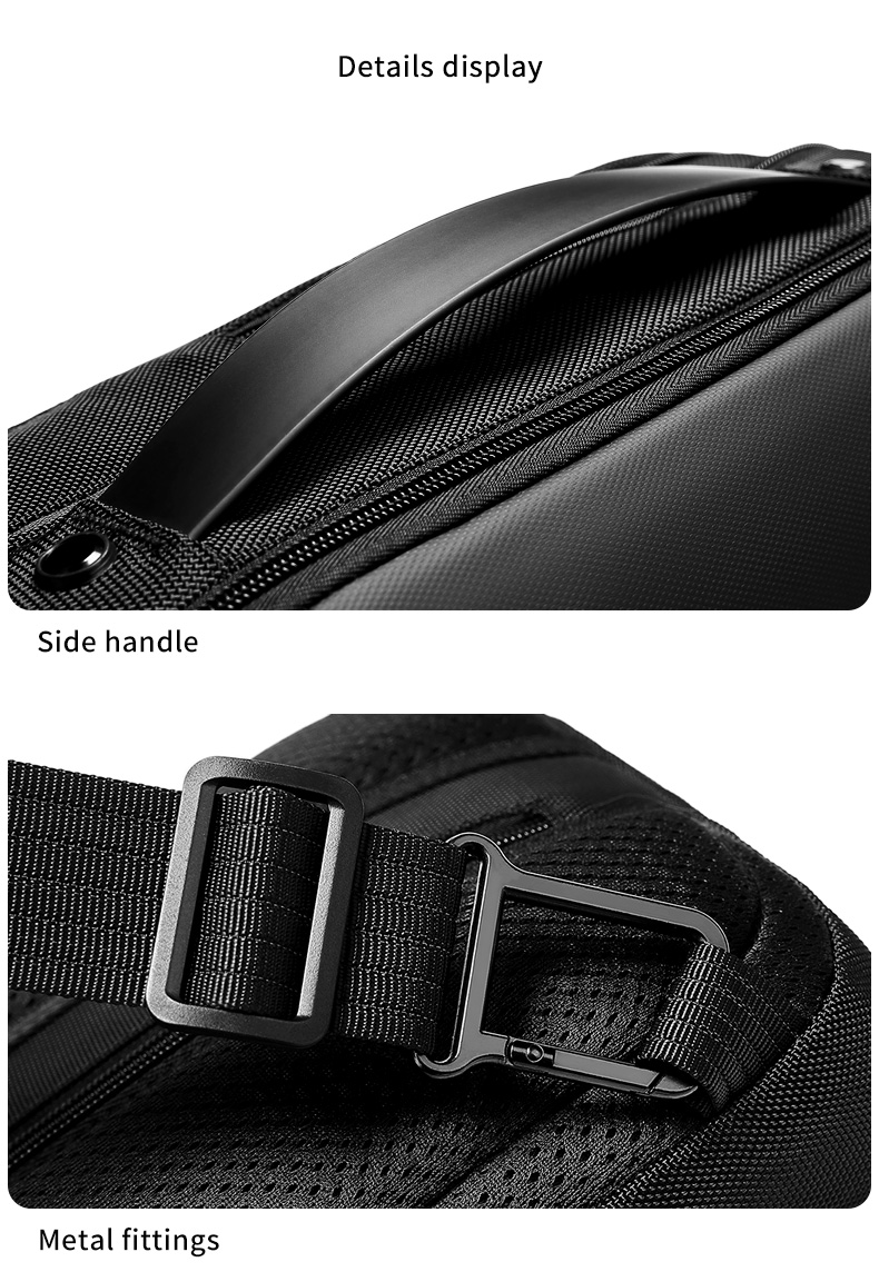 Hot selling custom logo waterproof men fashion shoulder chest crossbody sling bag for men messenger bags