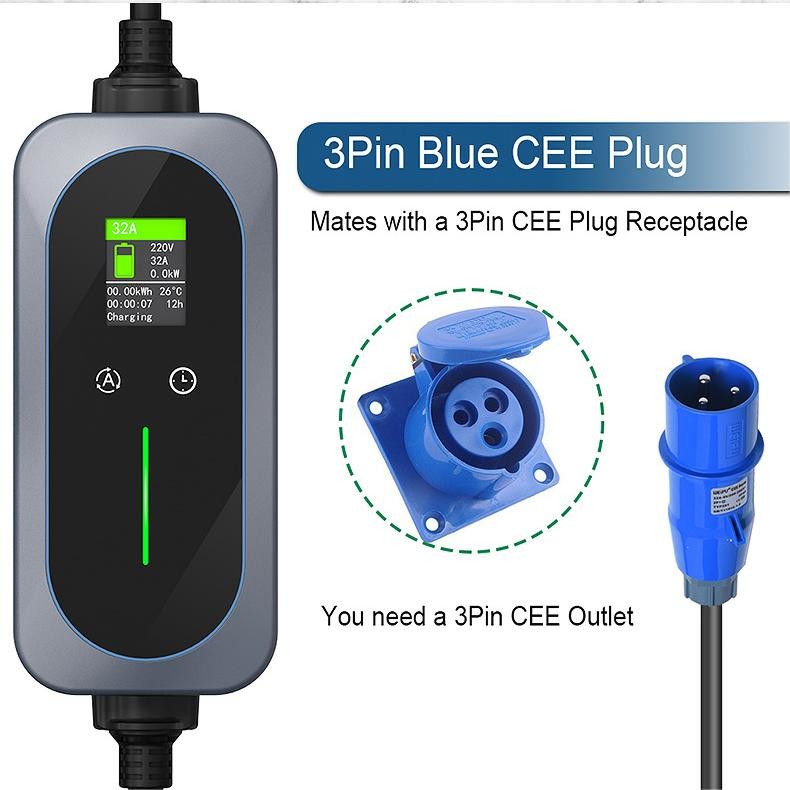 Versatile Ev Home Chargers HD-AMB108 3*6mm Sup2 0.75mm Sup2 7.4KW NEMA 14-50P