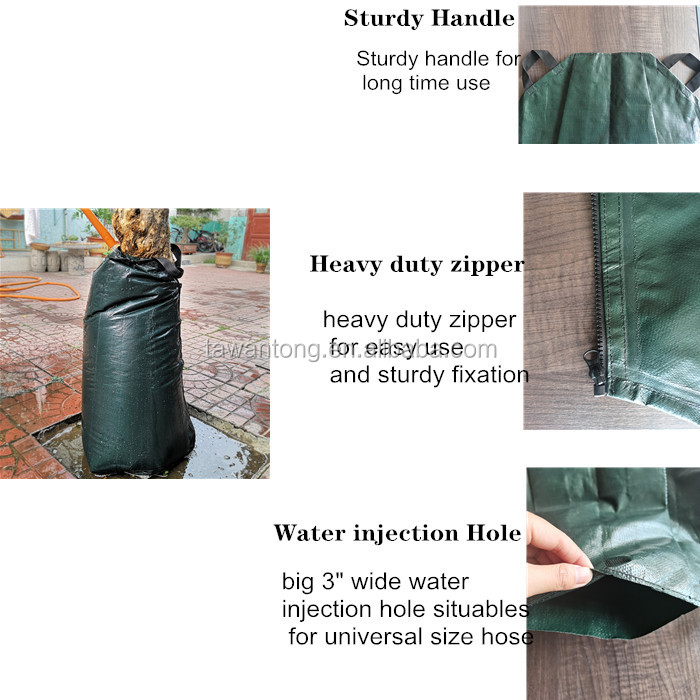 20 Gallon PE Slow Release Irrigation Drip Tree Watering Bag for Outdoor Garden Plants