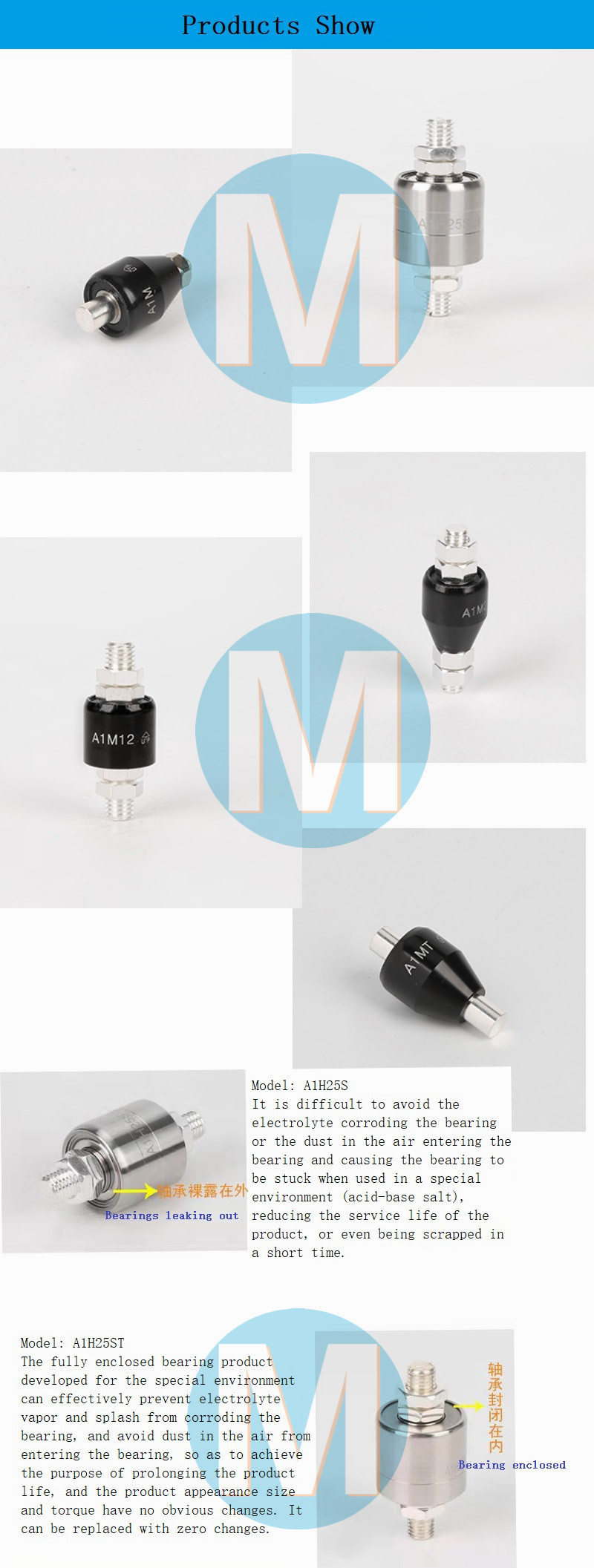 Chinese Manufacturer Mercury Liquid Slip Ring Rotary Connector Conductive Ring A1m
