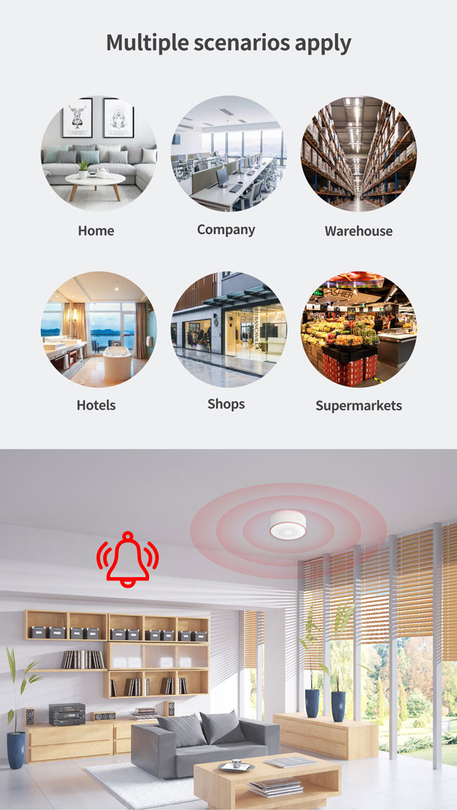 Anti Tamper Wifi Enabled Siren 100dB SPL 80x35mm Adjustable Sound Level