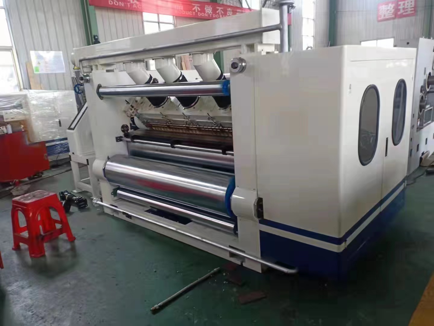 Machinery Cube Type Single Facer for Packaging Line Function of Corrugated Paperboard