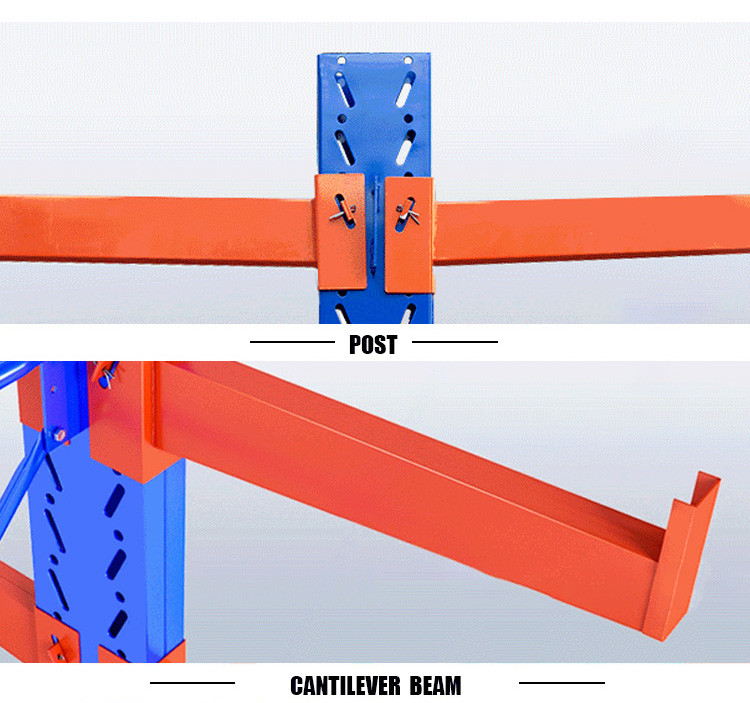 Customized Warehouse Cantilever Rack Shelves Storage Efficiency With Custom Solution
