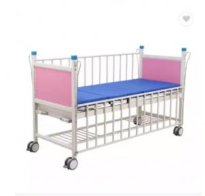 China Manual Hospital Pediatric Bed Two Crank Child Bed With Bed Head Boards on sale