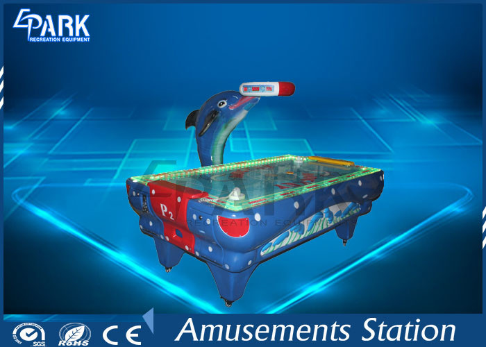 Indoor Video Arcade Game Machines Dolphin Shape Air Hockey Table