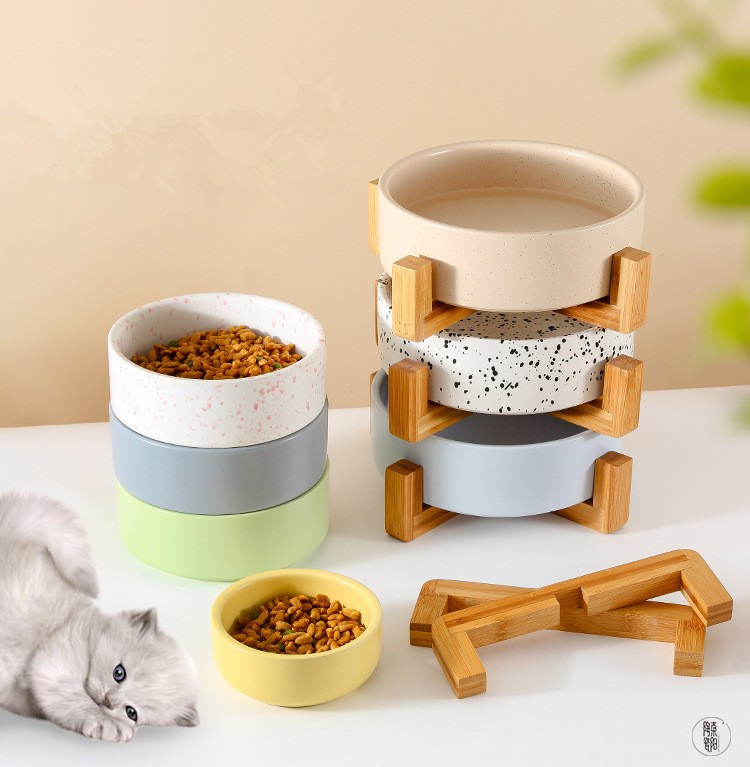 Customized Ceramic Pet Bowl Feeders For Small Animal Food Water Sustainable