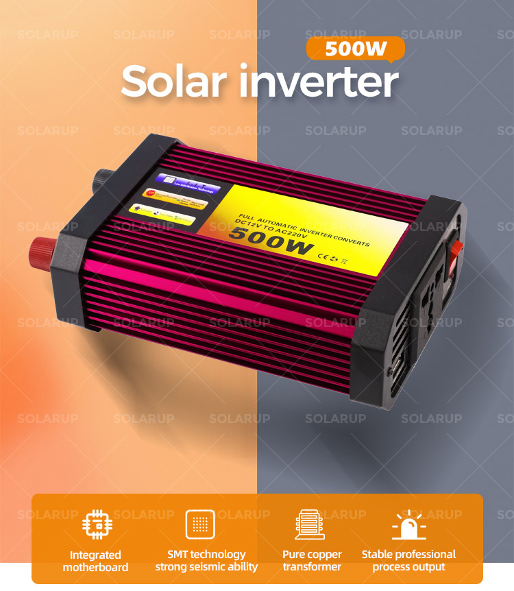 Photovoltaic 12V Dc Power Hybrid Solar Inverter 500W Kit Solar Panel Hybrid Inverter Battery