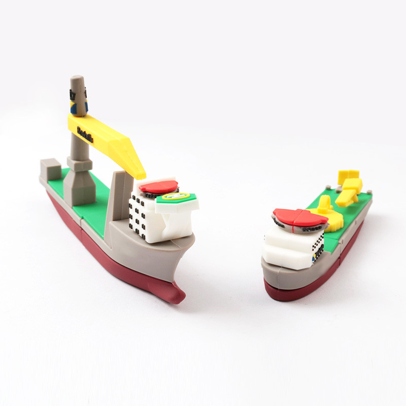 3D Copy Real PVC USB Drive Sailing Ship Customized Shapes