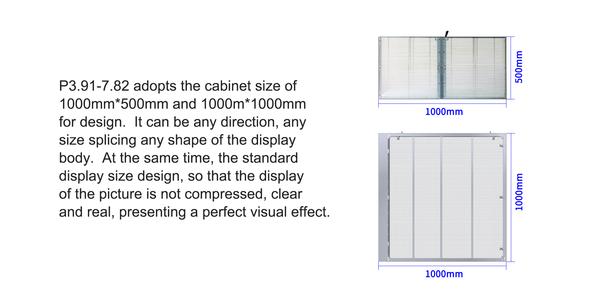 Indoor Transparent LED Curtain Screen 1000*500mm 1000*1000mm With Nationstar LED Chip