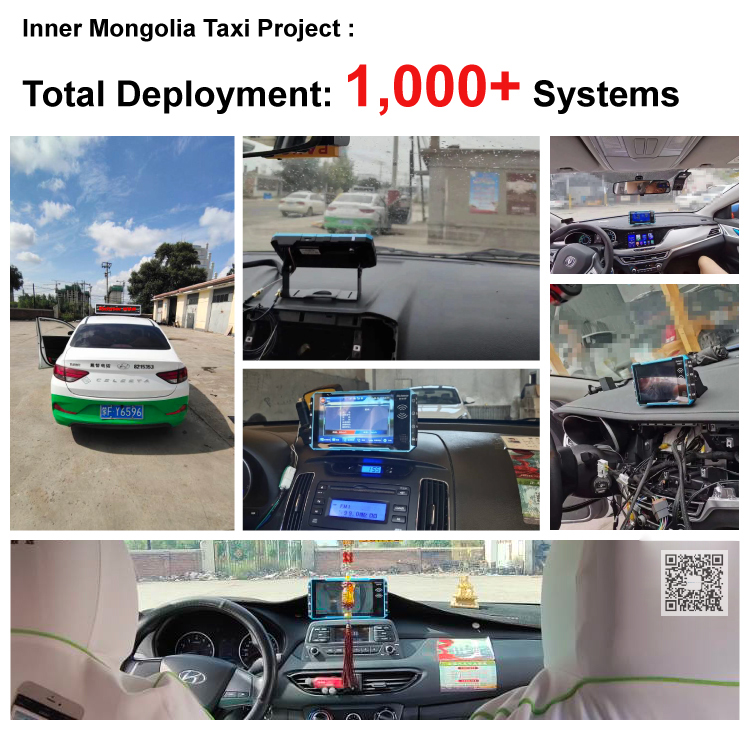 Taxi Vehicle Smart Touch Monitor with 16MS Response Time and 6CH 1080P DSM MDVR