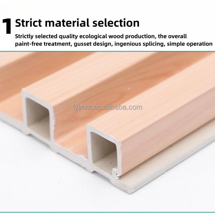 Decorate Your Walls with Slat Interiored Nano PVC Wood Effect Indoor Fluted Wall Panel