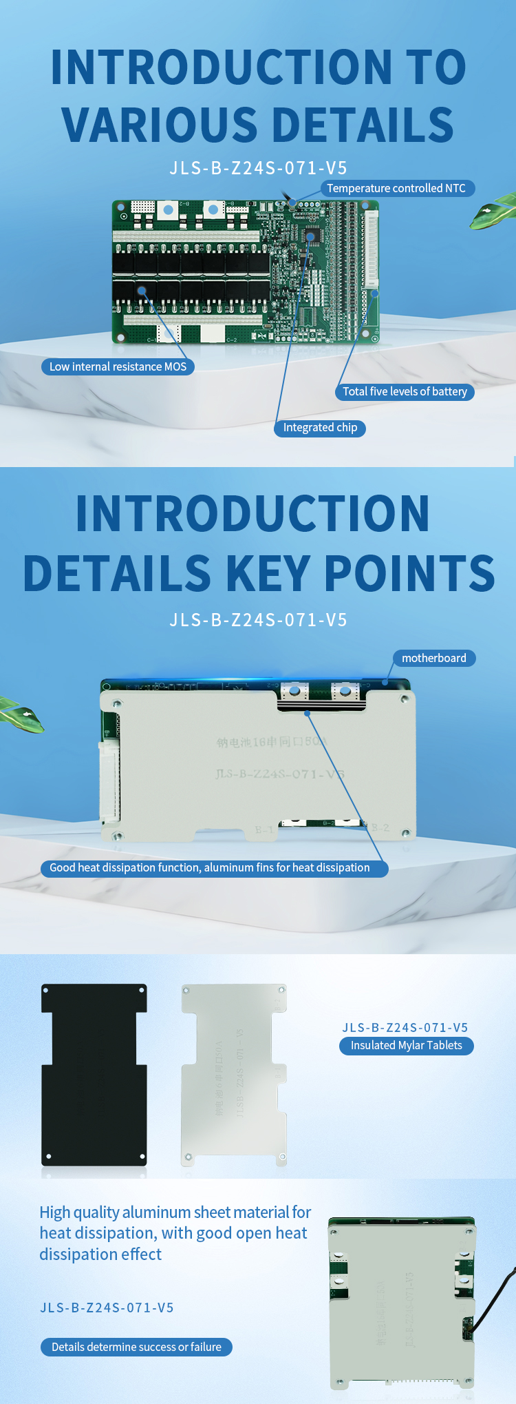 KLS 3.7v 14s 80a-100a Battery Pcm Bms for E-bike & E-car: 48v Li-ion Management System with Balance for Solar Energy