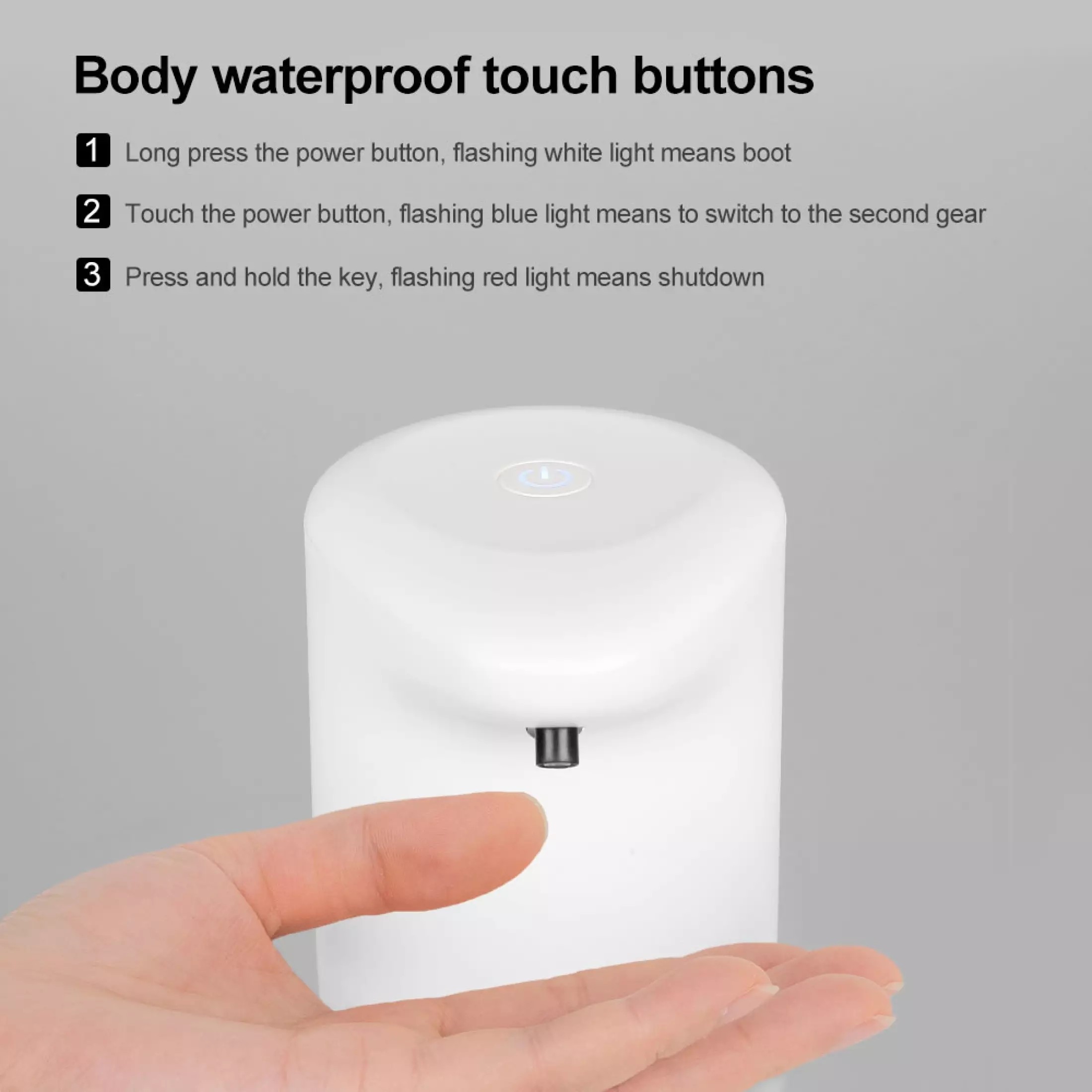 400ML Plastic Mist Spray Bottle CE Hand Free Sensor Countertop