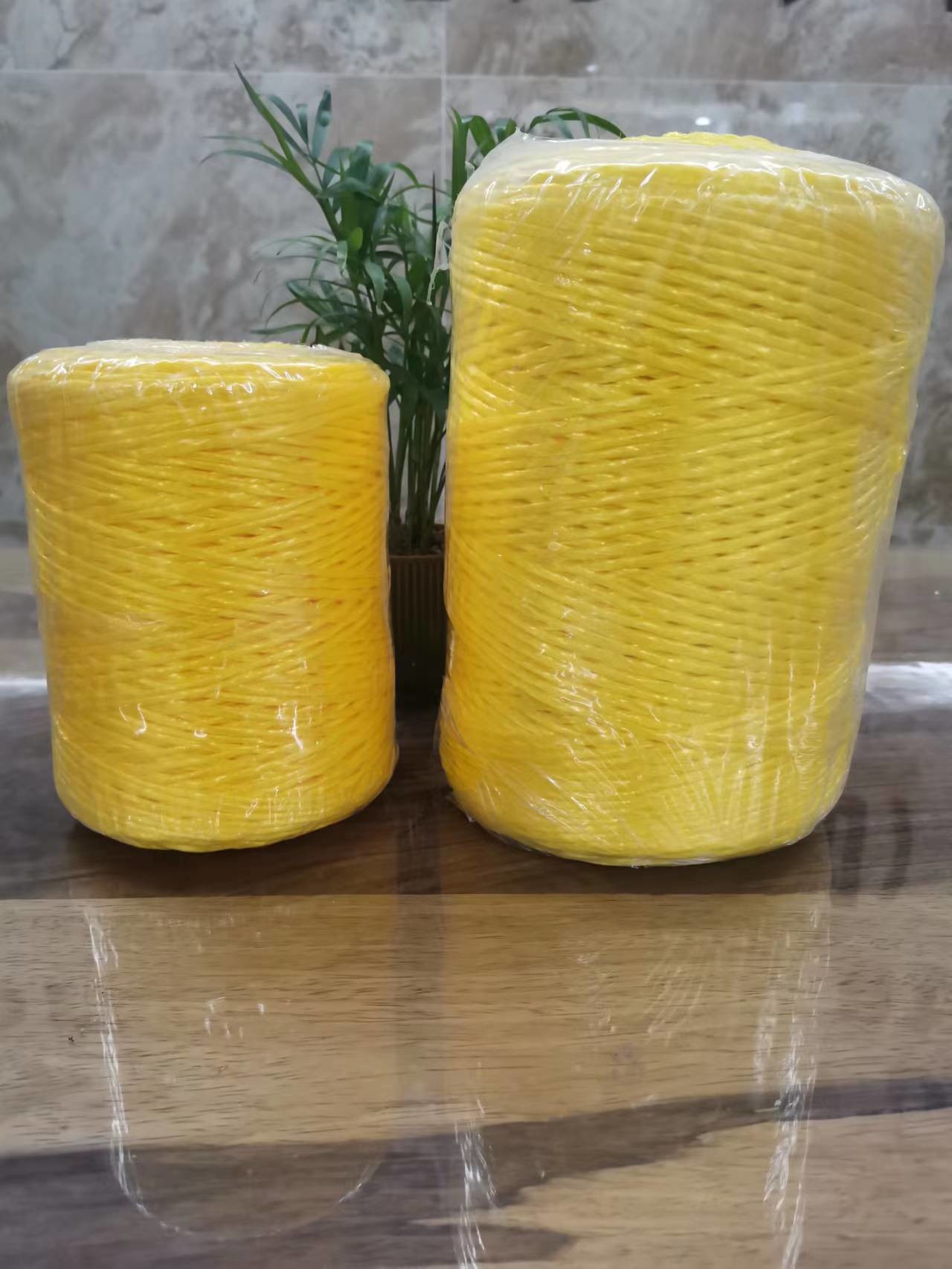 Yellow Color 2mm Pp Baler Twine 1000g 2000g For Agriculture Packing