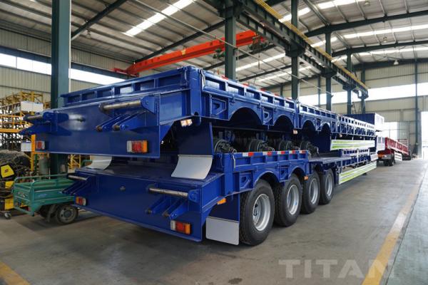 4 Axles Low bed Trailer with WABCO breaking system have good quality and good service