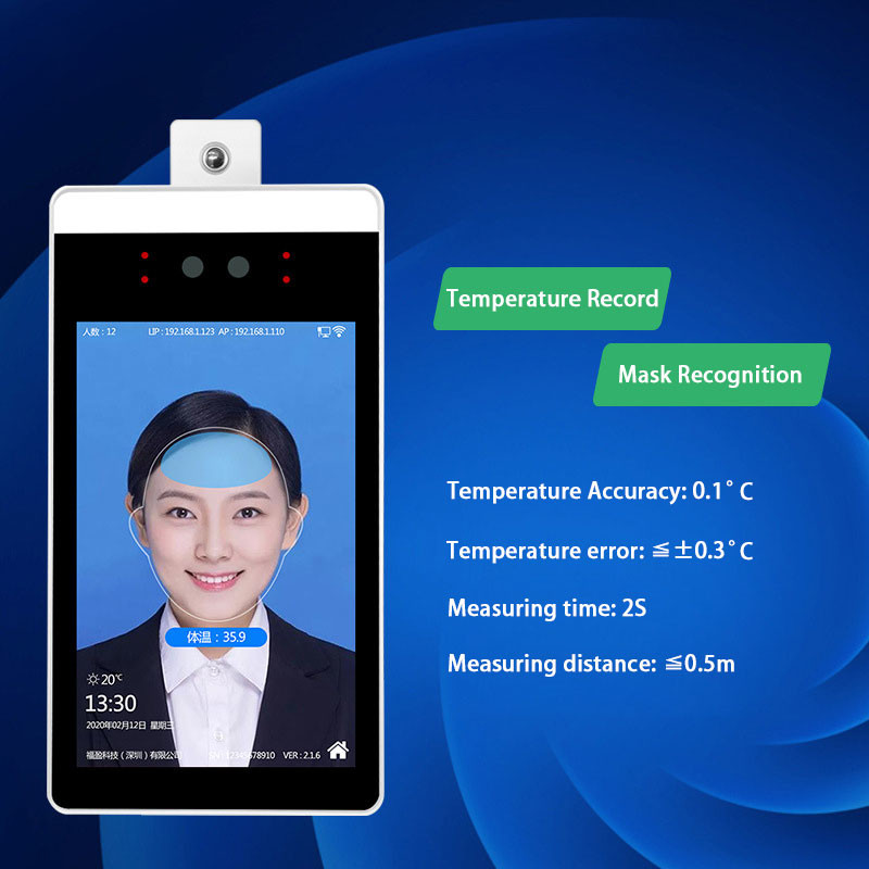 Non Contact 8 Inch Facial Recognition Time Attendance System