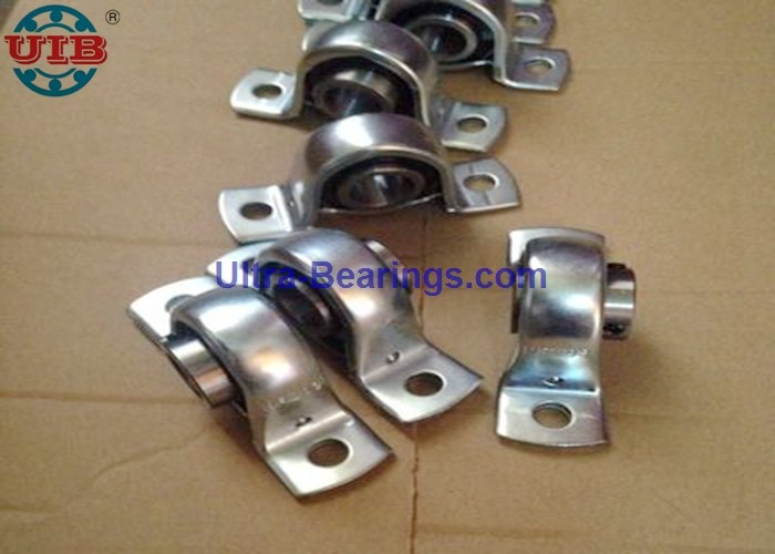UCPP204 Spherical Ball Bearing With Zinc Plated Pressed Steel Housing For Textile Machine
