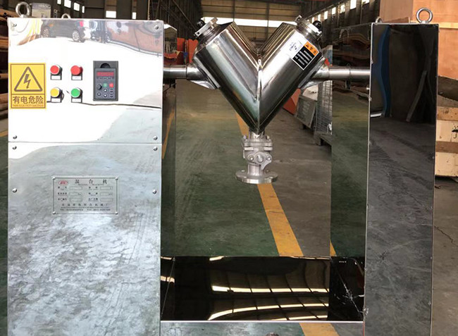 Industrial V Shape Type Powder Tumbler Mixer Blender 500L With Agitator