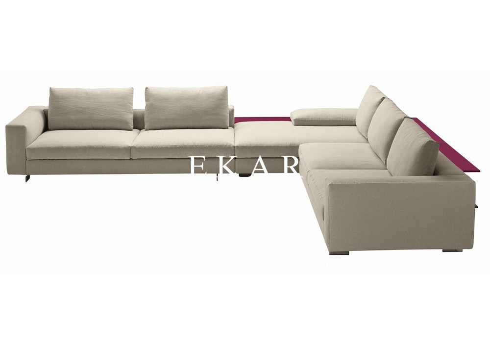 Residential Furniture Feather Metal Base Fabric 10 Seater Sofa Set Designs ZZ-M328
