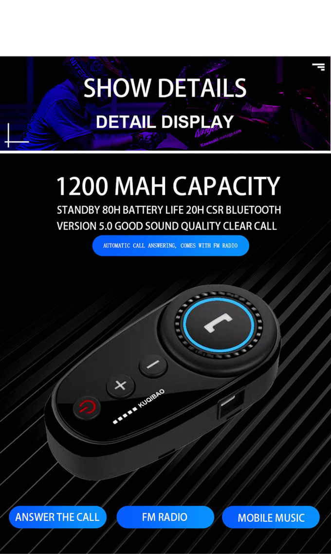 DOT Approval Double Lens M/L/XL/XXL Motorcycle Smart Flip Up Intercom Wireless Blue tooth Helmet black color