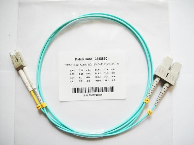 OM3 Aqua Green Duplex Multimode CATV Patch Cord Jumper