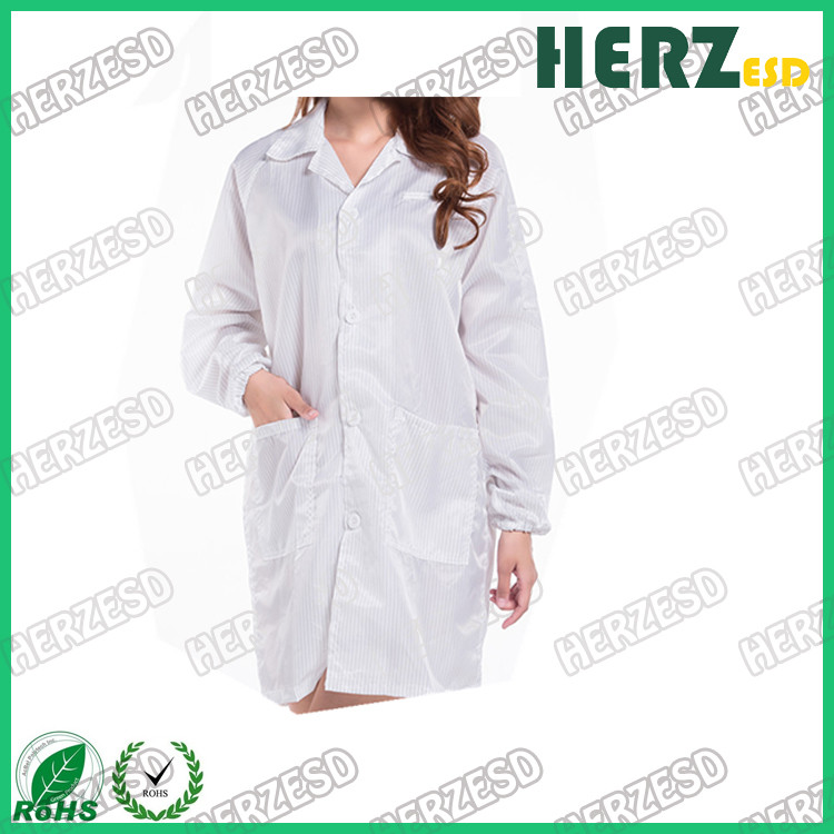 Beautiful Anti Static Gown , Clean Room Clothes For Protect Against Static Build Up