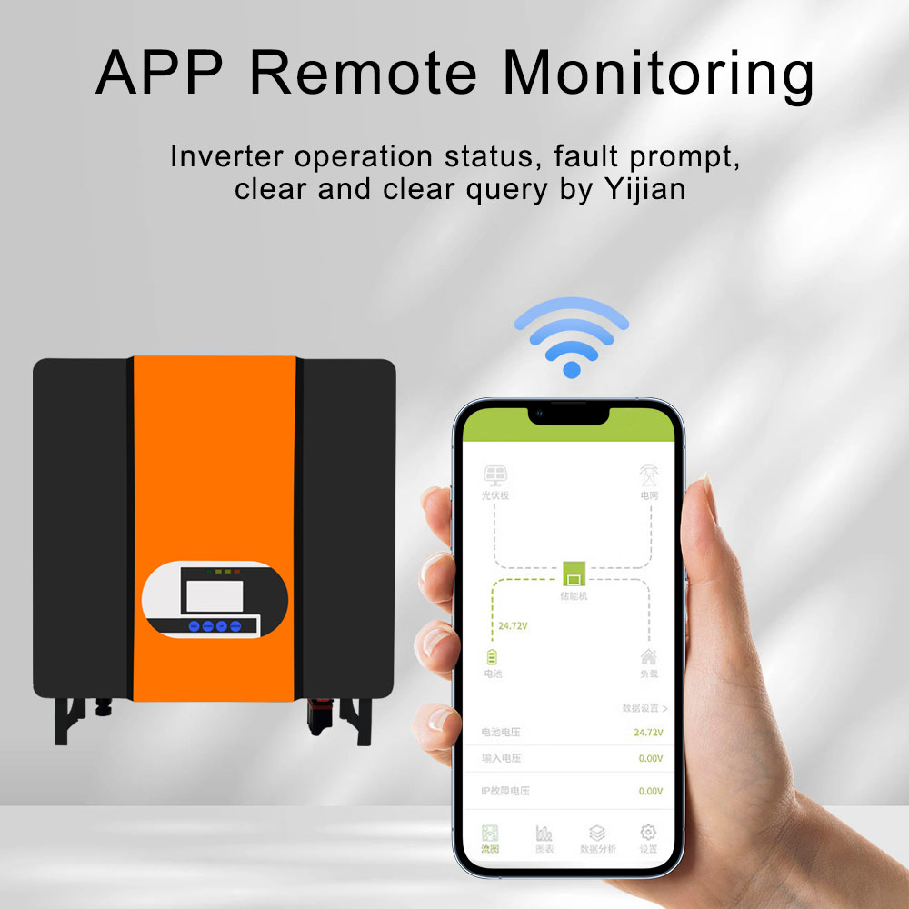 48V 5.5KW Hybrid Inverter Hybrid Off Grid Solar Inverter 80A MPPT For Home Appliances