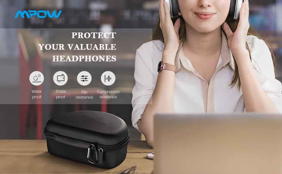 L7.87in Foldable Headphone Carrying Case Hard EVA Cover