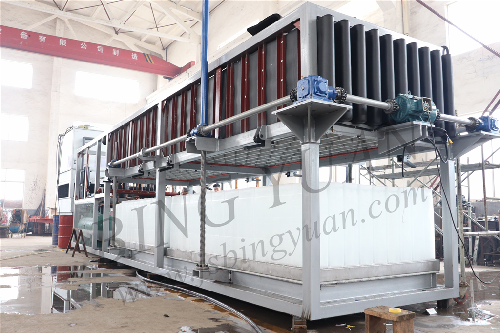 SUS304 Staineless Steel 10 Ton 5KG Block Ice Maker Machine , Ice Plant Machinery