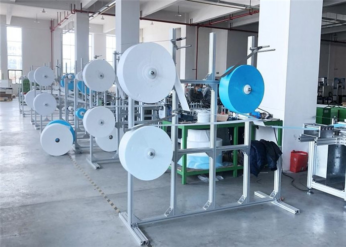 High Speed Surgical Mask Making Machine 100-120pcs/Min Aluminium Alloy Material