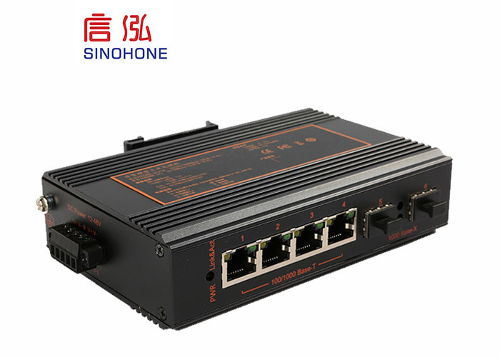 Single Mode Fiber Optic Network Switch 6 Ports Unmanaged Industrial Ethernet Switch