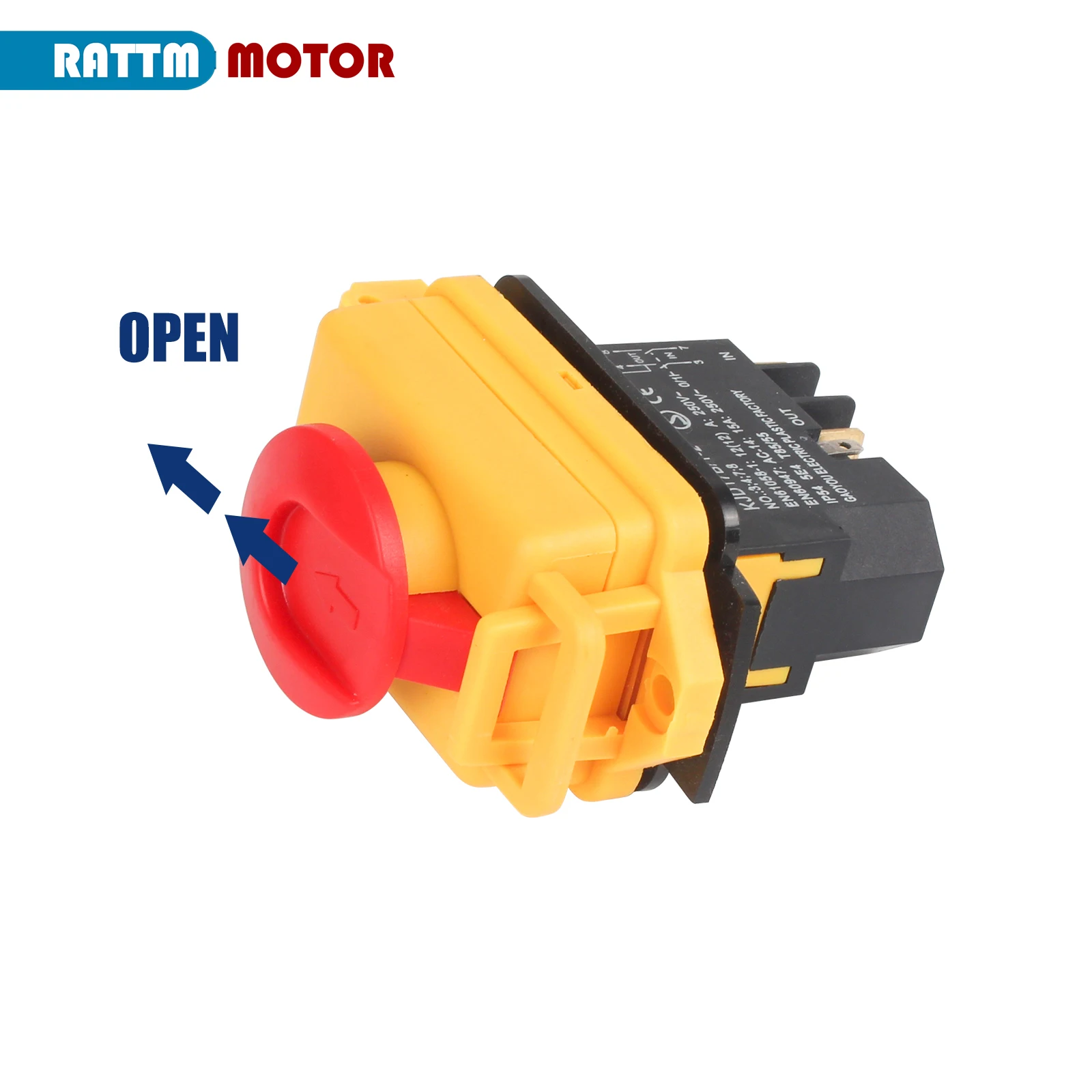 KJD17B/1-2 Mini Lathe Accessories 4 PIN Emergency Stop Switch