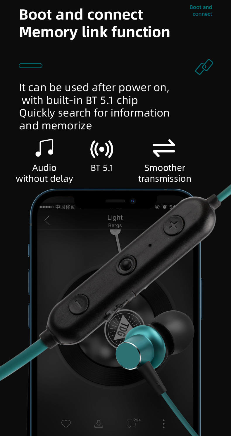 Wireless Bluetooth Neckband Earbuds HD Stereo Sound Noise Canceling Headset