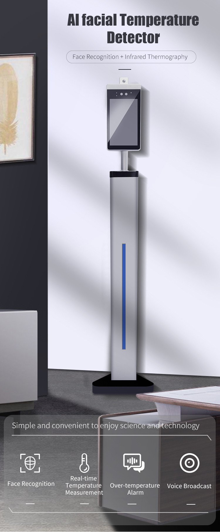 AI Thermal Camera Ir Human Body Temperature Scanner