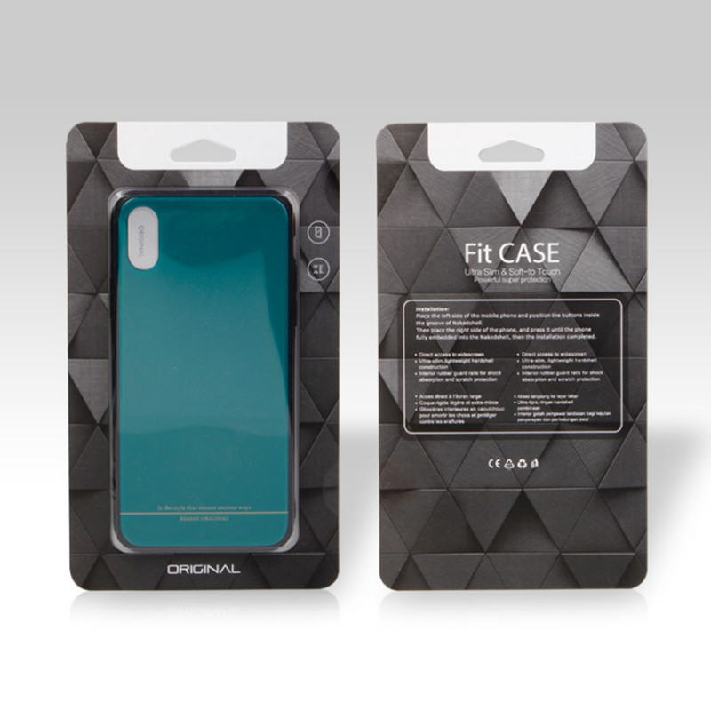 Luxury Custom Logo Drawer Mobile Phone Case Packaging Box Rigid With Hook