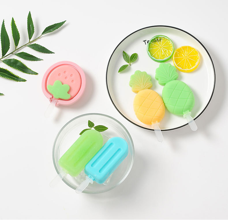 Silicone Popsicle Molds, Cute Ice Pop Molds Reusable Cake Pop Mold Set With Lid Popsicle Sticks, Easy Release BPA Free Cartoon Ice Cream Mold For Kids