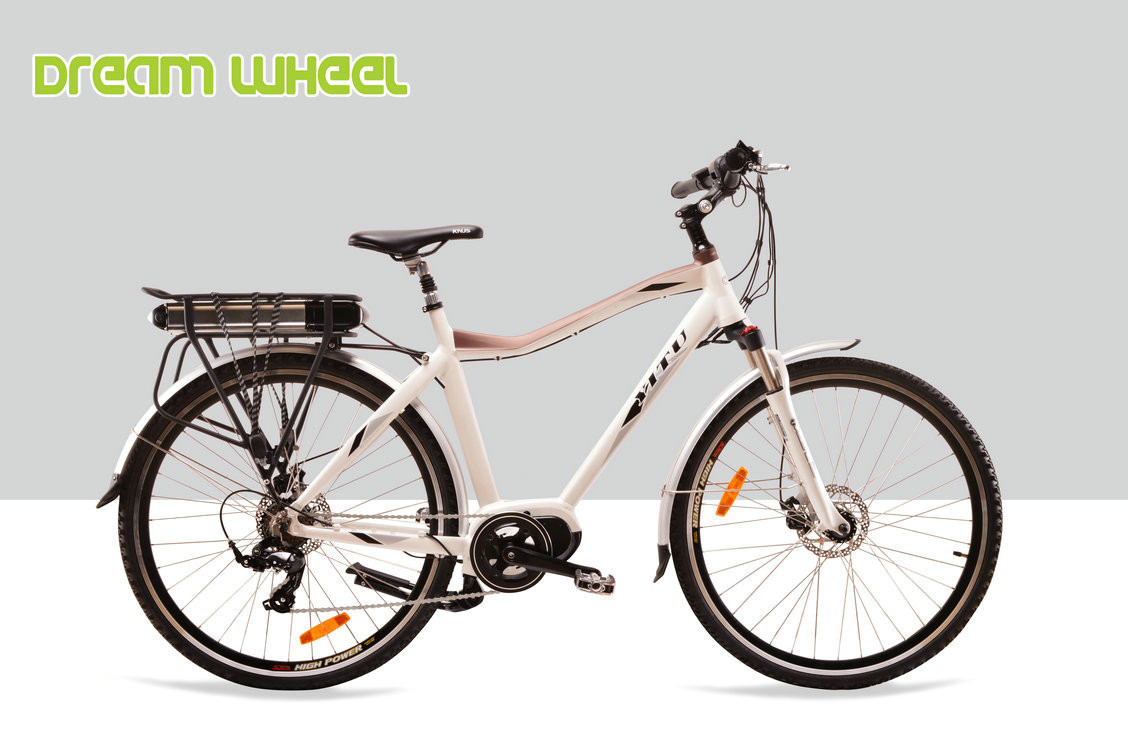 7 Speed Mid Motor Electric Bike , Mid Drive Motor Electric Bike 700C MTB Tire