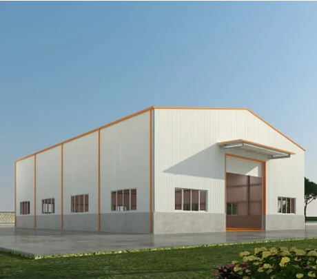 Customized Prefab Steel Warehouse Construction , Prefabricated Metal Storage Buildings