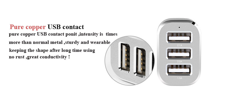 manufacture of Customized car charger quik charge rapid charge mobile phone charger