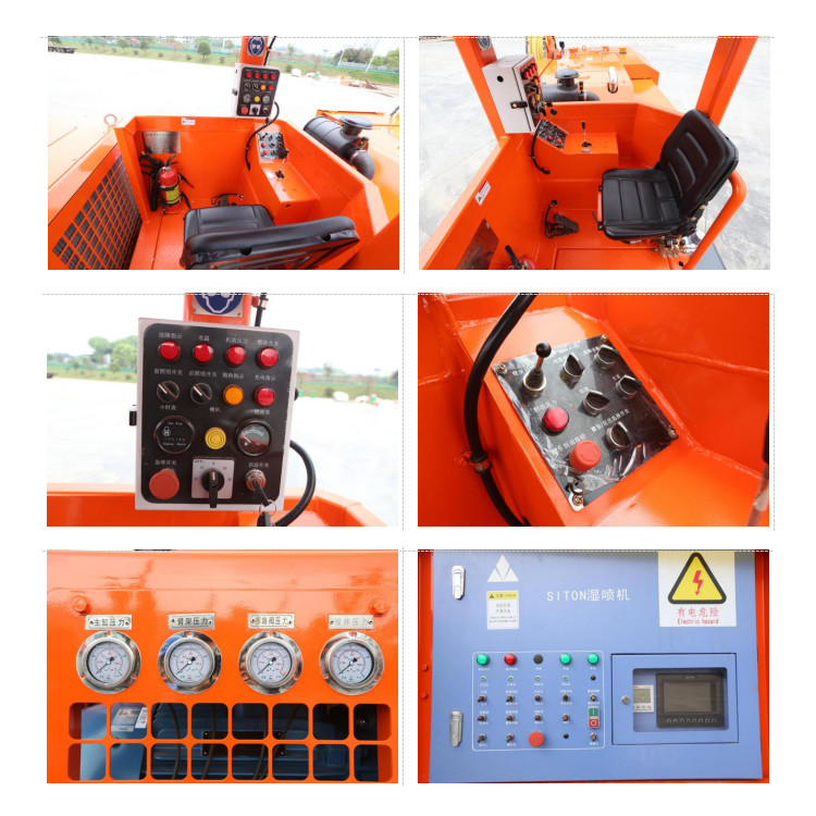 Tunnel Mining Wet Mix Shotcrete Machine 4×4 Drive PLC Control