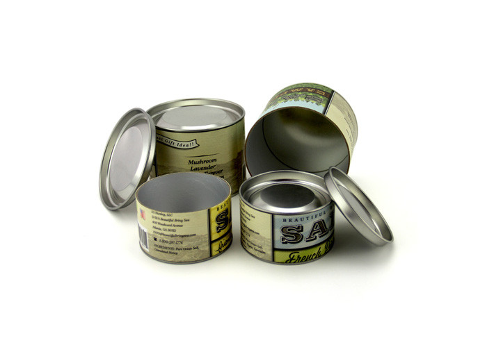 Foil Lined Food Packaging Tubes Cylinder Shape With Pull Ring Lid
