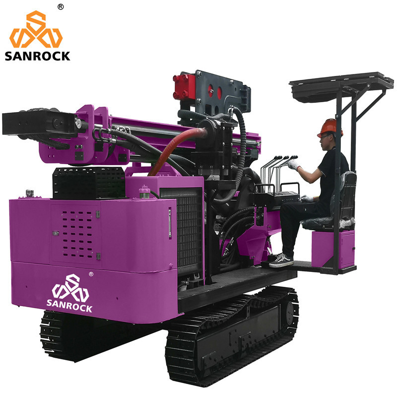 Solar Hydraulic Press Pile Driving Equipment Screw Pile Ramming Machine