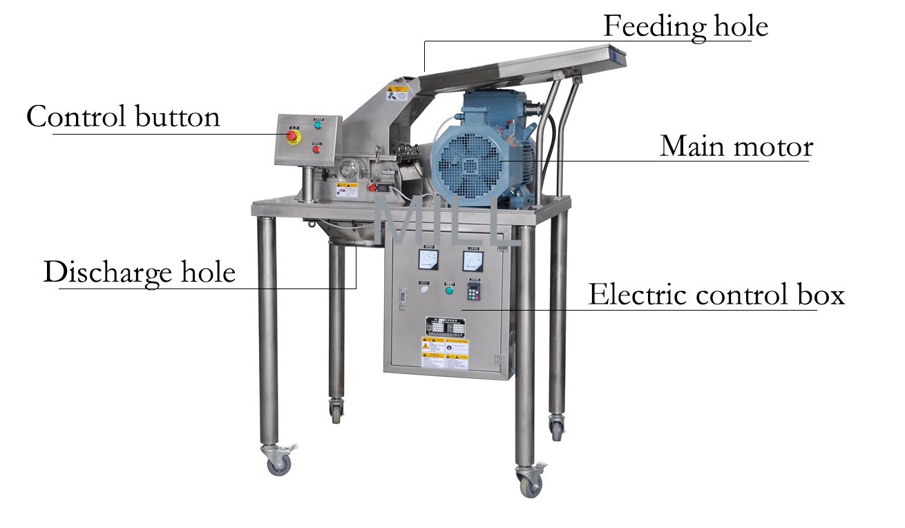 Foodstuff Fitz Mill Moringa Leaves 4360rpm Powder Grinder Machine